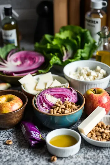 Radicchio-Salat mit Ziegenkäse und karamellisierten Walnüssen ingredients