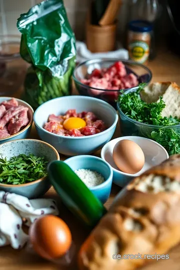 Toskanische Hackbällchen mit Kräutern und Tomatensauce ingredients
