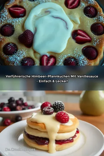 Verführerische Himbeer-Pfannkuchen mit Vanillesauce – Einfach & Lecker!