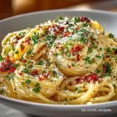 Aglio e Olio Rezept Originale BlitzPasta mit perfekter Cremina Rezeptkarte