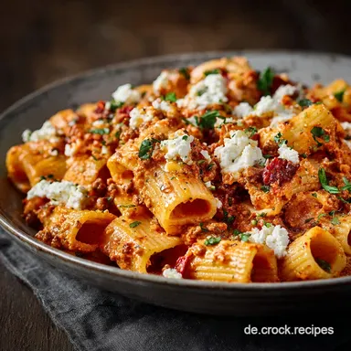 Ajvar Feta Pasta mit Hack: Das cremige 25-Minuten Feierabendgericht