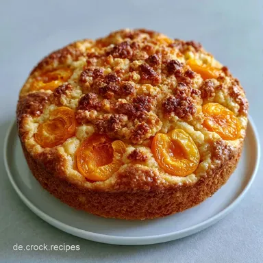 Aprikosenkuchen mit Streuseln: Saftig Rezeptkarte