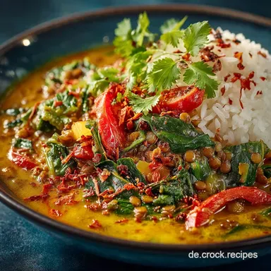 Einfaches Mangold Linsen Curry mit Kokosmilch Das perfekte Wohlfühlessen Rezeptkarte