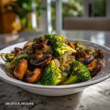 Asia Champignons mit Brokkoli und Zwiebeln: In 25 Min. fertig Rezeptkarte