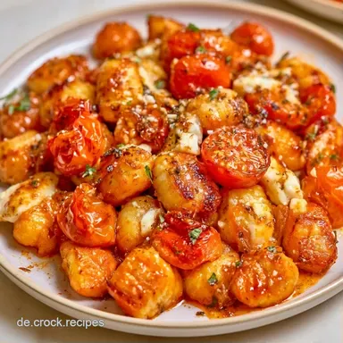 Baked Feta Gnocchi mit Kirschtomaten Rezeptkarte