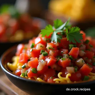 Authentisches Pico de Gallo Rezept Frische Salsa selber machen Rezeptkarte