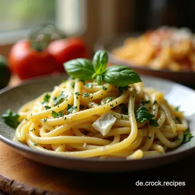 Pasta mit Zucchini Ricotta Blitzrezept f&uuml;r Feierabend Rezeptkarte