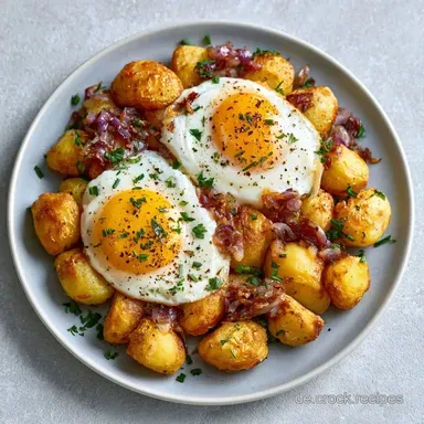 Bratkartoffeln mit Ei f&uuml;r 4 Personen Rezeptkarte