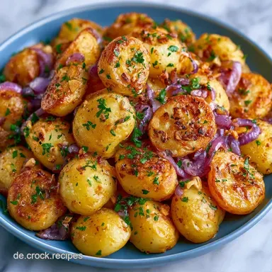 Bratkartoffeln Mit Zwiebeln: Knusprig Rezeptkarte