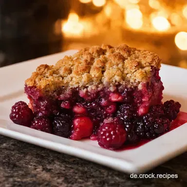 Einfacher Brombeer Crumble Rezept wie von Oma Hildegard Rezeptkarte