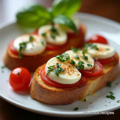 Italienische Bruschetta mit Mozzarella Einfach Cremig