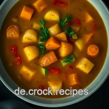 Ein Topf mit Top 7: Bunte Gemüsesuppe für jede Jahreszeit Rezeptkarte