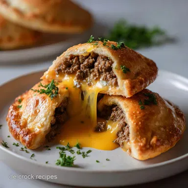 Cheeseburger MiniCalzone: Saftige Teigtaschen zum Selbermachen