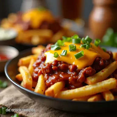 Chili Cheese Fries mit frischen Kartoffeln Der ultimative Genuss Rezeptkarte