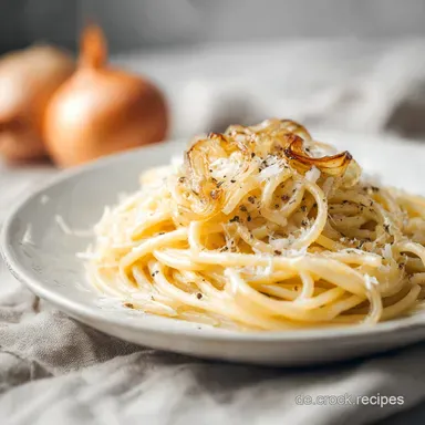 Cremige Zwiebel Pasta f&uuml;r Dich in 20 Min Rezeptkarte