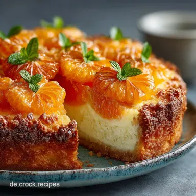 Omas Schmandkuchen mit Mandarinen Cremig fruchtig einfach vom Blech Rezeptkarte