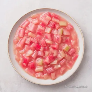 Rhabarberkompott mit Vanillepudding Rezeptkarte