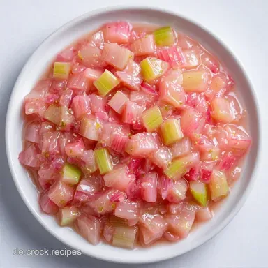 Rhabarberkompott mit Vanillepudding