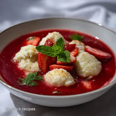 DDR Erdbeersuppe Rezept: Omas Erfrischender Klassiker Rezeptkarte