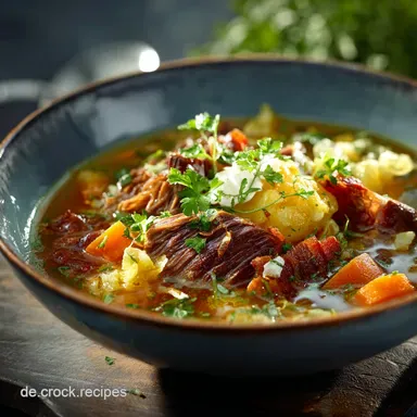 Gulaschsuppe Lumpi Omas deftiger Seelenw&auml;rmer 3 Stunden Schmorzeit Rezeptkarte