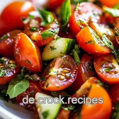 Sommerlicher tomatensalat: Omas Rezept neu interpretiert! Rezeptkarte