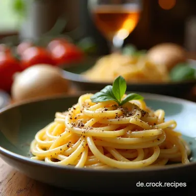 Spaghetti Carbonara Cremig und einfach So gelingt die Echte R&ouml;mische Carbonara Rezeptkarte