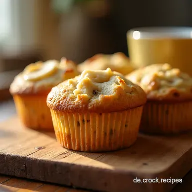 Einfache saftige Bananenmuffins Mein gelingsicheres Rezept f&uuml;r den Kaffeetisch Rezeptkarte