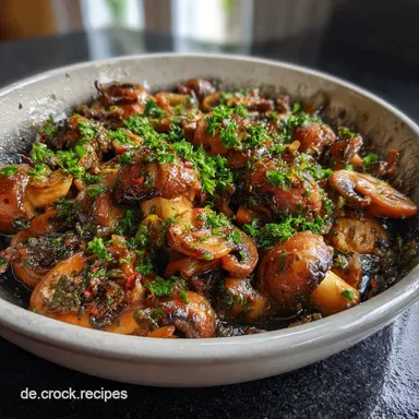 Einfache ChampignonPfanne: Goldbraune Umami-Bomben Rezeptkarte