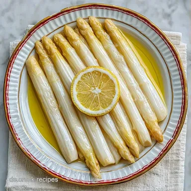 Einfacher Gekochter Spargel f&uuml;r 4 Personen Rezeptkarte