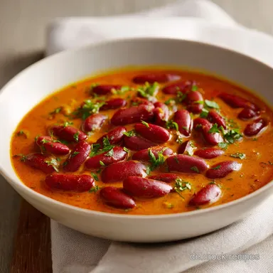 Einfaches Kidneybohnen Curry Kokosmilch Rezeptkarte