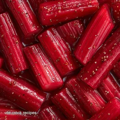 Eingemachtes Rhabarberkompott: 4 Gl&auml;ser Rezeptkarte