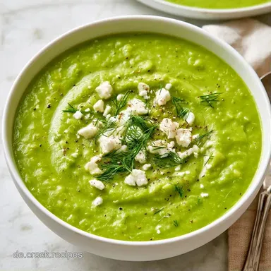 Erbsensuppe mit Feta in 35 Minuten Rezeptkarte