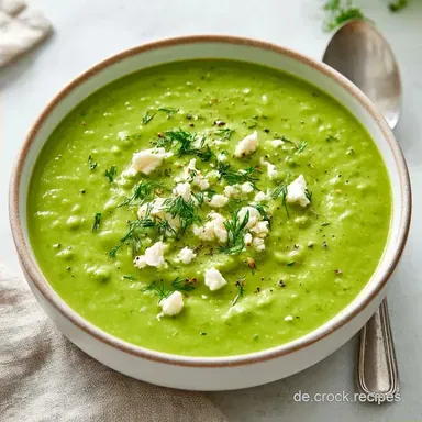 Erbsensuppe mit Feta in 35 Minuten