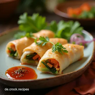 Vietnamesische Sommerrollen mit Erdnussdip Leicht Blitzschnell Rezeptkarte
