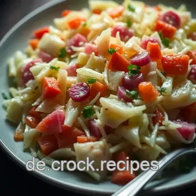 Frischer Krautsalat nach Omas Art – Ein einfaches, herzhaftes Rezept Rezeptkarte