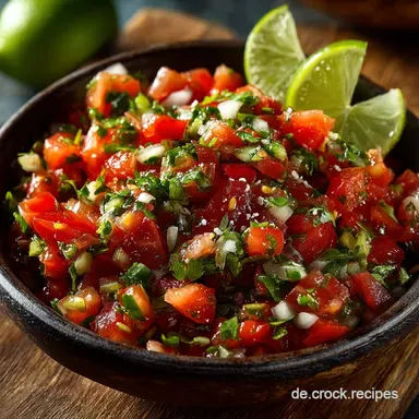 Das Beste Pico de Gallo Rezept Frische Salsa Fresca f&uuml;r Tacos Rezeptkarte