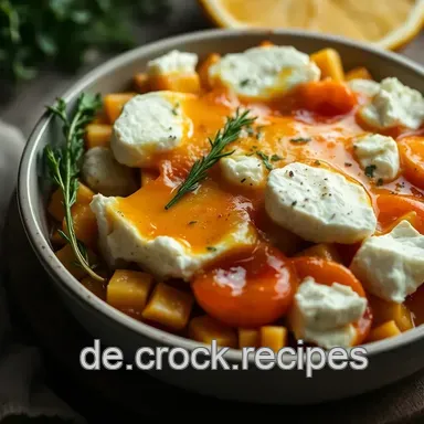 Gebackener Feta: Karamell & Pfirsich – Rezept zum Dahinschmelzen! Rezeptkarte