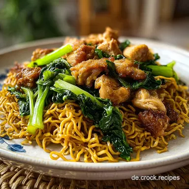 Gebratene Nudeln H&auml;hnchen f&uuml;r 4 Portionen