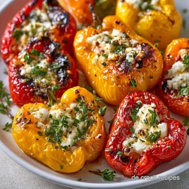 Gef&uuml;llte Minipaprika mit Feta Rezeptkarte