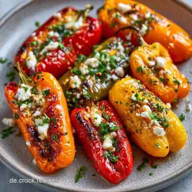 Gef&uuml;llte Minipaprika mit Feta