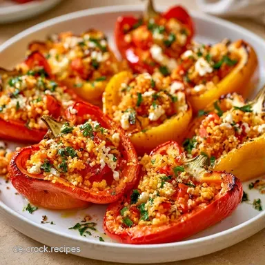 Gef&uuml;llte Paprika mit Couscous Rezeptkarte