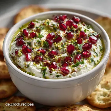 Granatapfel-Pistazien-Feta-Dip in 10 Minuten Rezeptkarte