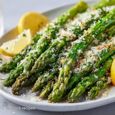 Gr&uuml;ner Spargel mit Parmesan und Zitrone in 15 Minuten Rezeptkarte