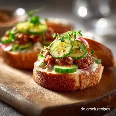 Br&ouml;tchen mit Hackepeter und Gurke: Der norddeutsche Imbiss-Traum Rezeptkarte