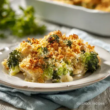 H&auml;hnchen-Brokkoli-Auflauf f&uuml;r 4 Portionen Rezeptkarte