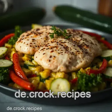 Saftige Hähnchenbrust auf Zucchinibett: Ein ideales low carb high protein Rezept Rezeptkarte