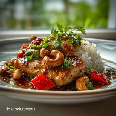 H&auml;hnchenbrust mit Cashewkernen f&uuml;r 2 Rezeptkarte