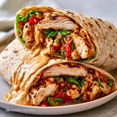 H&auml;hnchenwrap mit Erdnusskokossauce f&uuml;r 2 Rezeptkarte