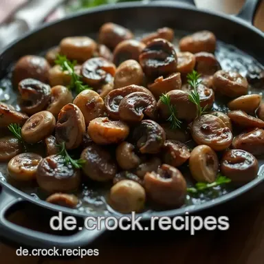 Herzhafte Pilzpfanne mit Kräutern und Knoblauch - Ein Familienliebling Rezeptkarte