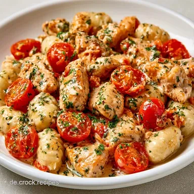 Schupfnudel Auflauf mit H&auml;hnchen Rezeptkarte